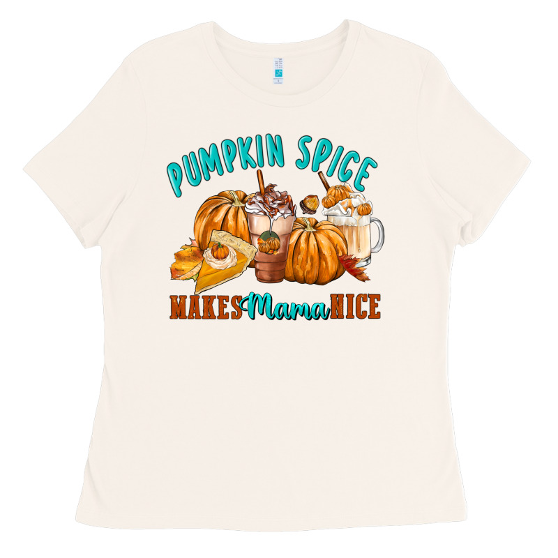 Pumpkin Spice Make Mama Nice Ladies Tee by FaDigitalArtStudio | Teevron