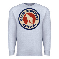 Heather Grey Great Northern Railroad Premium Sweatshirt - SnappyArt