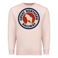 Pale Pink Great Northern Railroad Premium Sweatshirt - SnappyArt