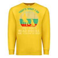 Lemon that what i do i pet dogs read books and i know things t shirt Premium Sweatshirt - SnappyArt