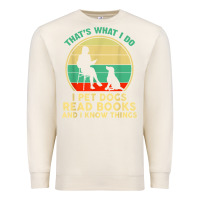 Sandshell that what i do i pet dogs read books and i know things t shirt Premium Sweatshirt - SnappyArt