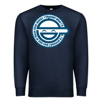Navy Laughing Man GHOST IN THE SHELL Classic Premium Sweatshirt - SnappyArt