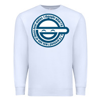 White Laughing Man GHOST IN THE SHELL Classic Premium Sweatshirt - SnappyArt
