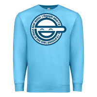 Ocean Blue Laughing Man GHOST IN THE SHELL Classic Premium Sweatshirt - SnappyArt