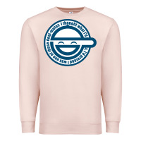 Pale Pink Laughing Man GHOST IN THE SHELL Classic Premium Sweatshirt - SnappyArt