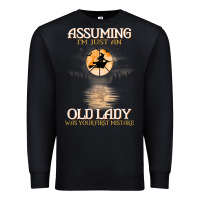 Black assuming i'm just an old lady was your first mistake witch Premium Sweatshirt - SnappyArt