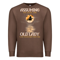 Chestnut assuming i'm just an old lady was your first mistake witch Premium Sweatshirt - SnappyArt