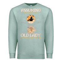 Seafoam assuming i'm just an old lady was your first mistake witch Premium Sweatshirt - SnappyArt
