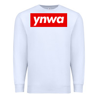White ynwa Premium Sweatshirt - SnappyArt