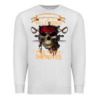 Oatmeal Heather pirate the beatings will continue until morale improves Premium Sweatshirt - SnappyArt