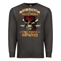 Smoke pirate the beatings will continue until morale improves Premium Sweatshirt - SnappyArt