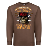 Chestnut pirate the beatings will continue until morale improves Premium Sweatshirt - SnappyArt