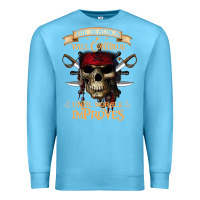 Ocean Blue pirate the beatings will continue until morale improves Premium Sweatshirt - SnappyArt