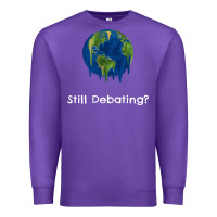 Purple environmental climate change still debating summer Premium Sweatshirt - SnappyArt