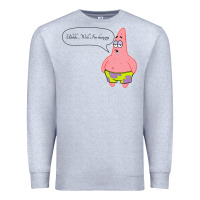Heather Grey Patrick Classic Premium Sweatshirt - SnappyArt