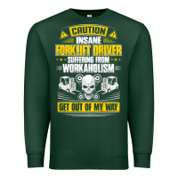 Sports Green forklift operator get out of my way forklift driver t shirt Premium Sweatshirt - SnappyArt