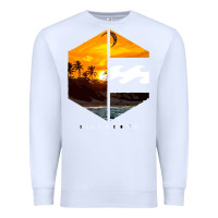 White billabong Premium Sweatshirt - SnappyArt