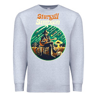 Heather Grey sturgill simpson retro Premium Sweatshirt - SnappyArt