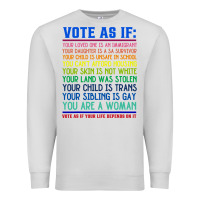 Dove Grey Vote As If Your Life Depends On It Human Rights Premium Sweatshirt - SnappyArt