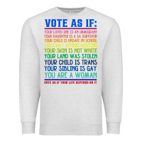 Oatmeal Heather Vote As If Your Life Depends On It Human Rights Premium Sweatshirt - SnappyArt