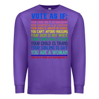 Purple Vote As If Your Life Depends On It Human Rights Premium Sweatshirt - SnappyArt