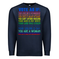 Navy Vote As If Your Life Depends On It Human Rights Premium Sweatshirt - SnappyArt