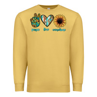 Antique Gold peace love sunshine Premium Sweatshirt - JahusDesignShop