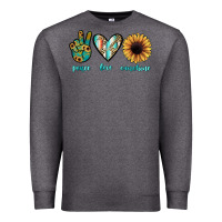Charcoal Heather peace love sunshine Premium Sweatshirt - JahusDesignShop