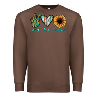 Chestnut peace love sunshine Premium Sweatshirt - JahusDesignShop