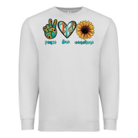 Dove Grey peace love sunshine Premium Sweatshirt - JahusDesignShop