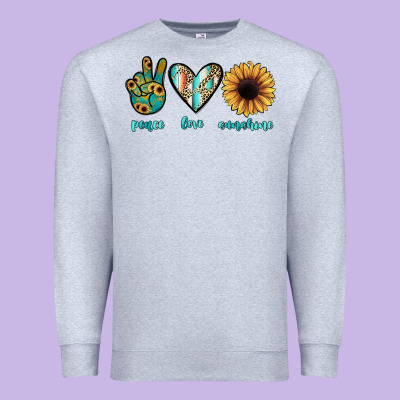 Peace Love Sunshine Premium Sweatshirt Designed By Jahusdesignshop