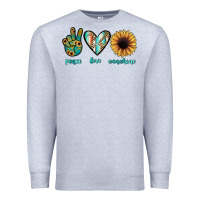 Heather Grey peace love sunshine Premium Sweatshirt - JahusDesignShop