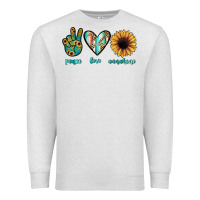 Oatmeal Heather peace love sunshine Premium Sweatshirt - JahusDesignShop