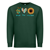 Sports Green peace love sunshine Premium Sweatshirt - JahusDesignShop