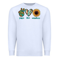 White peace love sunshine Premium Sweatshirt - JahusDesignShop