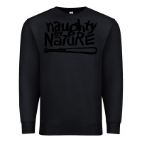 Black naughty by nature Premium Sweatshirt - SnappyArt