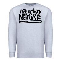 Heather Grey naughty by nature Premium Sweatshirt - SnappyArt