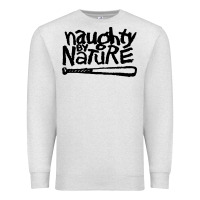 Oatmeal Heather naughty by nature Premium Sweatshirt - SnappyArt