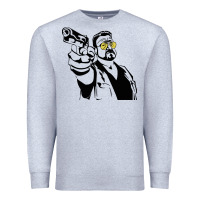 Heather Grey big lebowski Premium Sweatshirt - SnappyArt