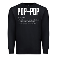 Black Pop Pop Gifts Grandpa Fathers Day Pop-Pop Premium Sweatshirt - SnappyArt
