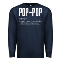 Navy Pop Pop Gifts Grandpa Fathers Day Pop-Pop Premium Sweatshirt - SnappyArt