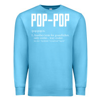 Ocean Blue Pop Pop Gifts Grandpa Fathers Day Pop-Pop Premium Sweatshirt - SnappyArt