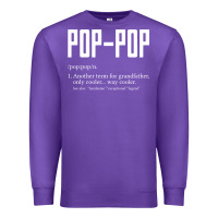 Purple Pop Pop Gifts Grandpa Fathers Day Pop-Pop Premium Sweatshirt - SnappyArt