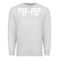 Dove Grey Pop Pop Gifts Grandpa Fathers Day Pop-Pop Premium Sweatshirt - SnappyArt