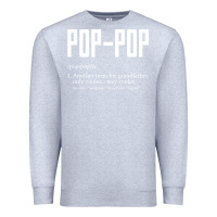 Heather Grey Pop Pop Gifts Grandpa Fathers Day Pop-Pop Premium Sweatshirt - SnappyArt