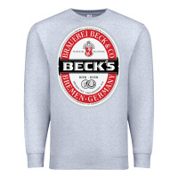 Heather Grey Beck’s-Dark Premium Sweatshirt - SnappyArt