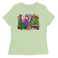 Matcha Christmas Louisiana Mardi Gras trees Ladies Tee - FaDigitalArtStudio