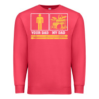 Cardinal mens my dad is a drummer your dad not drum player father's day t shirt Premium Sweatshirt - SnappyArt