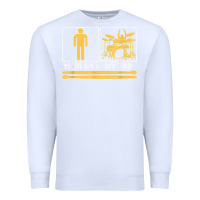 White mens my dad is a drummer your dad not drum player father's day t shirt Premium Sweatshirt - SnappyArt