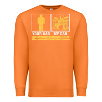 Carrot mens my dad is a drummer your dad not drum player father's day t shirt Premium Sweatshirt - SnappyArt